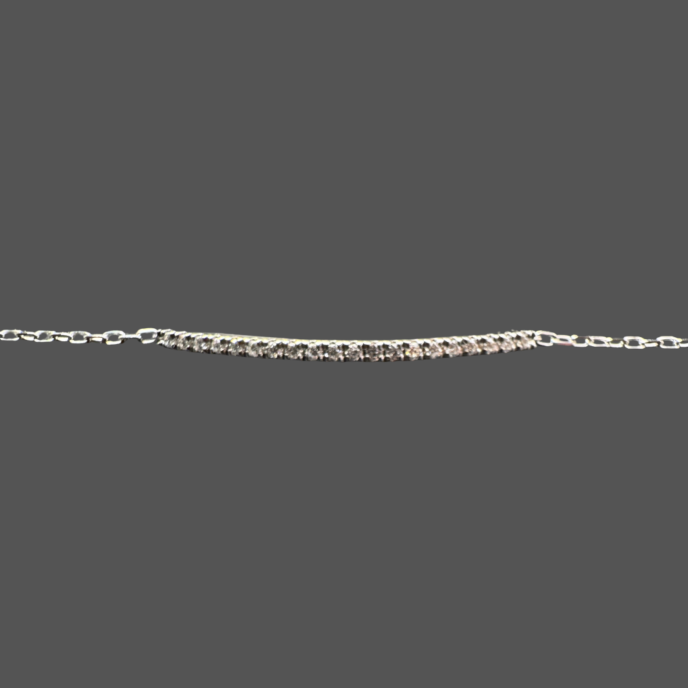 Bracelet Chaîne Or Blanc & Diamants