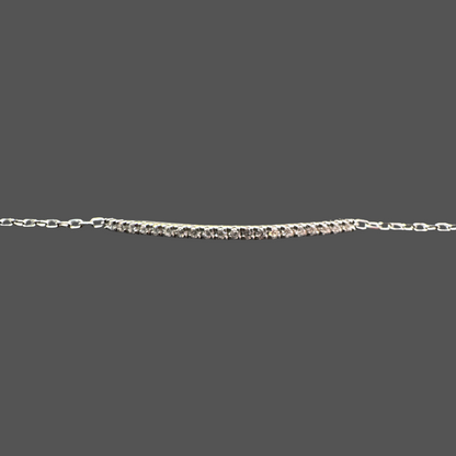Bracelet Chaîne Or Blanc & Diamants