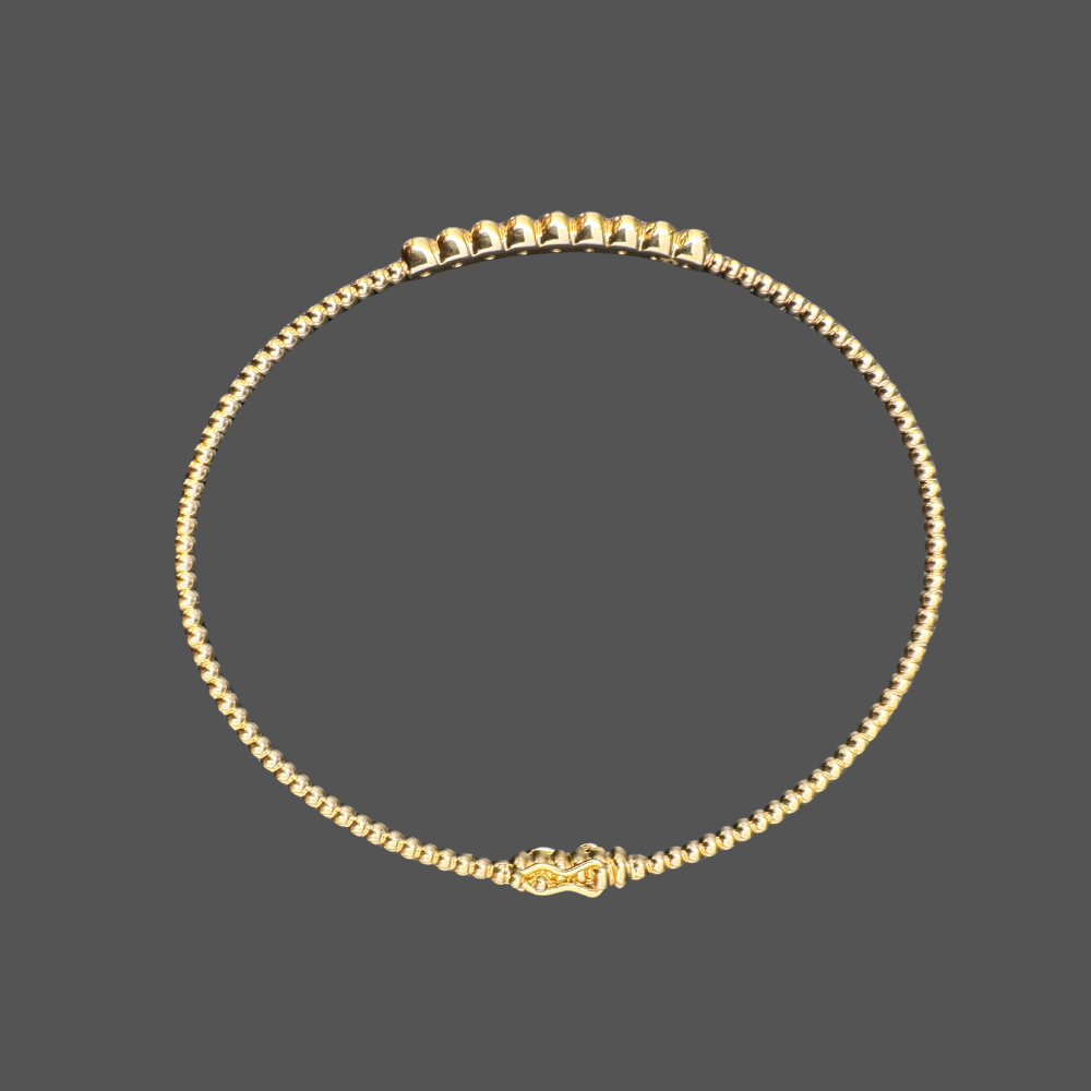 Bracelet Jonc Diamants en Or Jaune