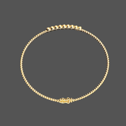 Bracelet Jonc Diamants en Or Jaune