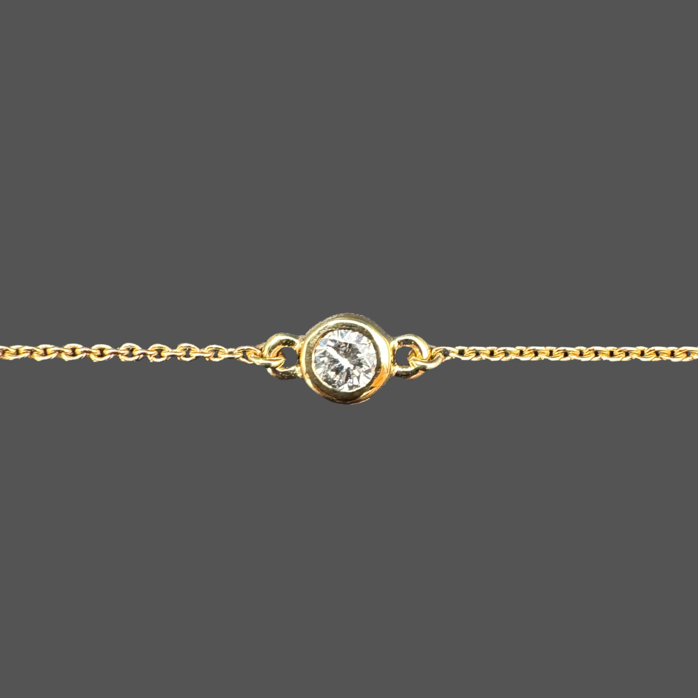 Bracelet Chaîne Or Jaune & Diamant Serti Clos