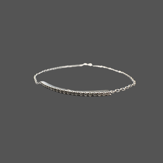 Bracelet Chaîne Or Blanc & Diamants