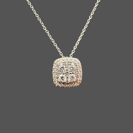 Pendentif Diamants en Or Blanc