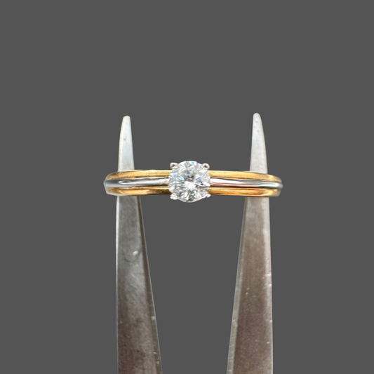 Solitaire Bi-Color 0.10ct