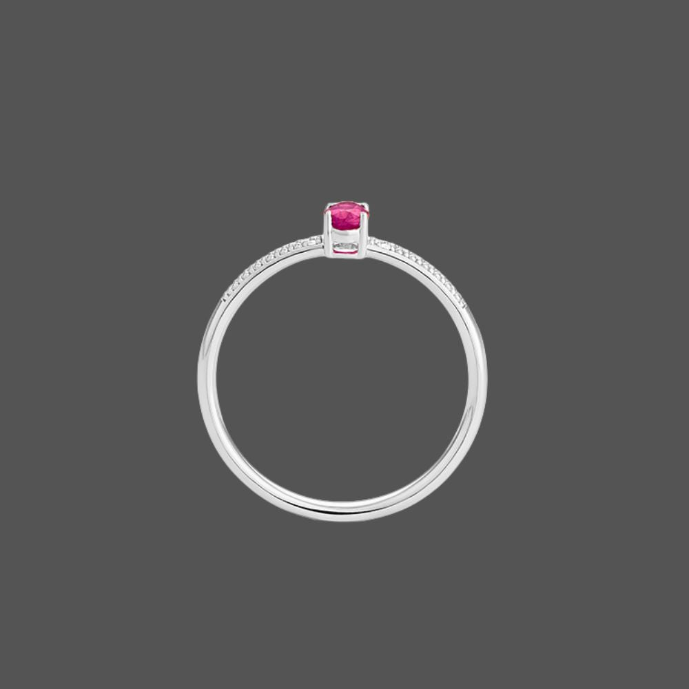 Bague Ruby Double Corps Serti de Diamants - En or Jaune ou Blanc