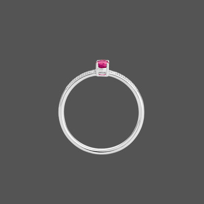 Bague Ruby Double Corps Serti de Diamants - En or Jaune ou Blanc