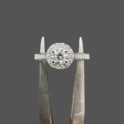 Solitaire accompagné 0.60ct