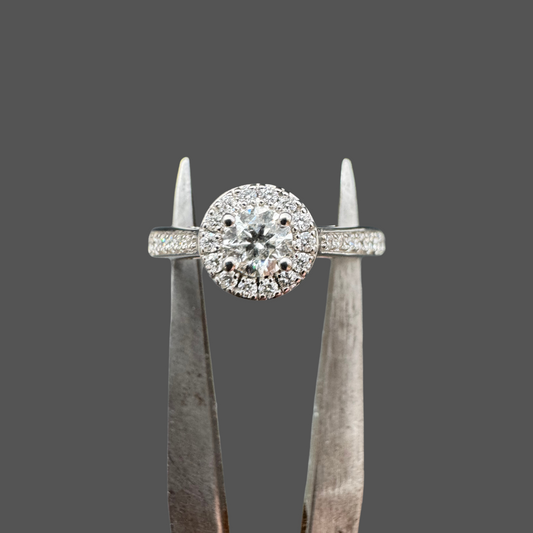 Solitaire accompagné 0.60ct