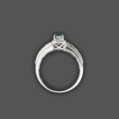 Bague Émeraude & Diamants