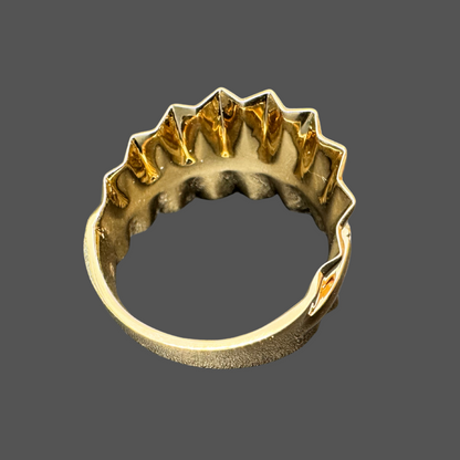 Bague plissée en or 18 carats et diamants