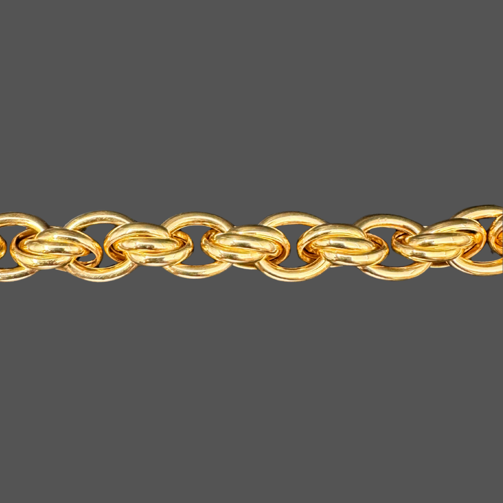 Bracelet mailles torsadées
