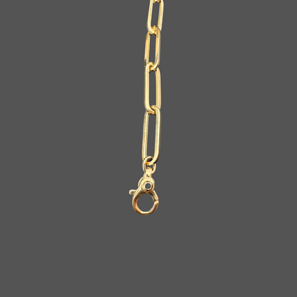Collier mailles longues en or jaune