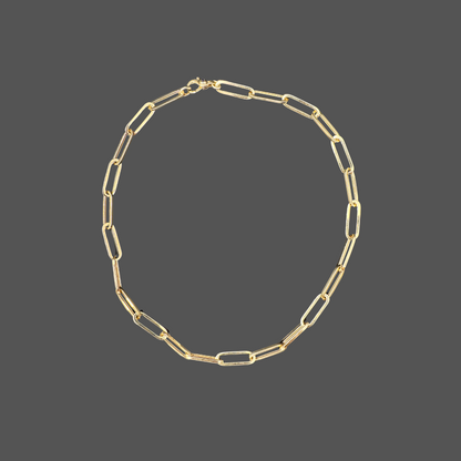 Collier mailles longues en or jaune