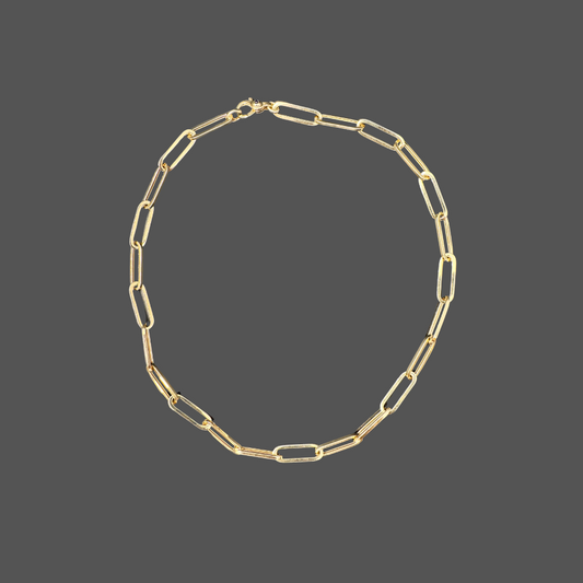 Collier mailles longues en or jaune
