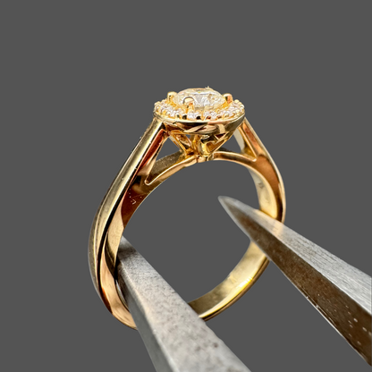 Bague solitaire accompagné 0.40ct